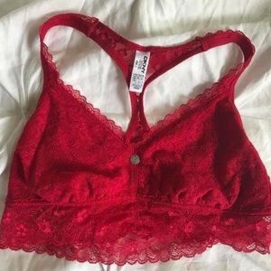 dkny red bralette